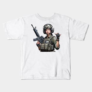 Tactical Girl Kids T-Shirt